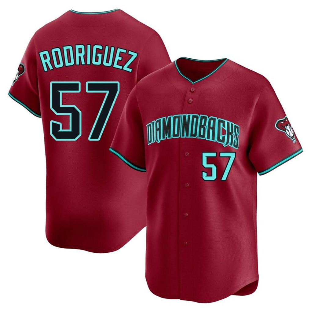 Baseball Jersey | Arizona Diamondbacks #57 Eduardo Rodriguez Player Red Limited Home Game Stitched - image 1