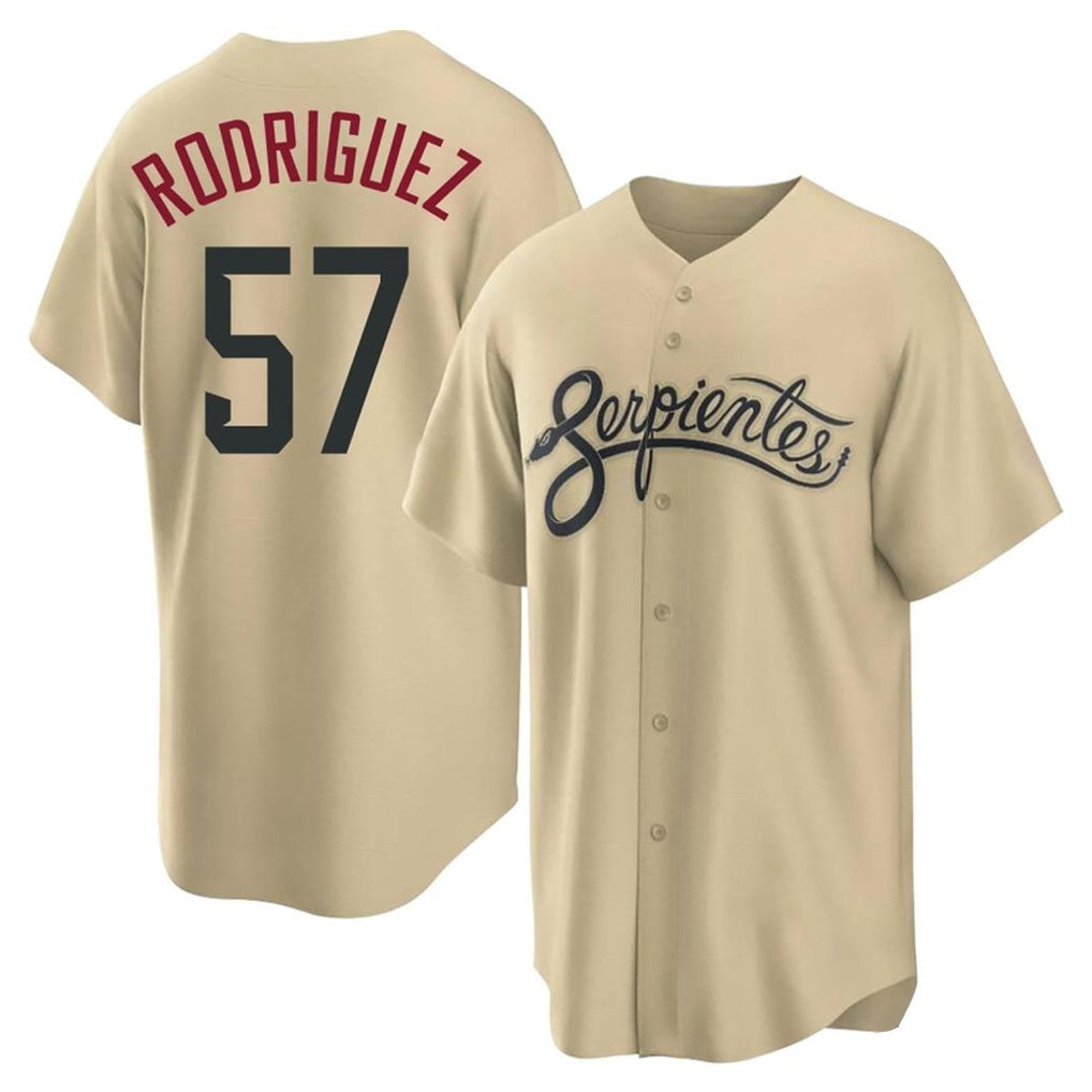 Baseball Jersey | Arizona Diamondbacks #57 Eduardo Rodriguez Player Tan City Connect Home Game Stitched - image 1