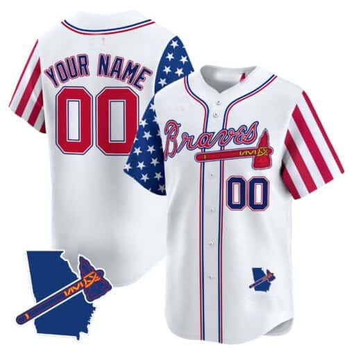 Baseball Jersey | Atlanta Braves 2024 Independence Day Limited Custom Jersey V2 â€?All Stitched - image 1