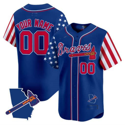Baseball Jersey | Atlanta Braves 2024 Independence Day Limited Custom Jersey V2 â€?Royal - image 1