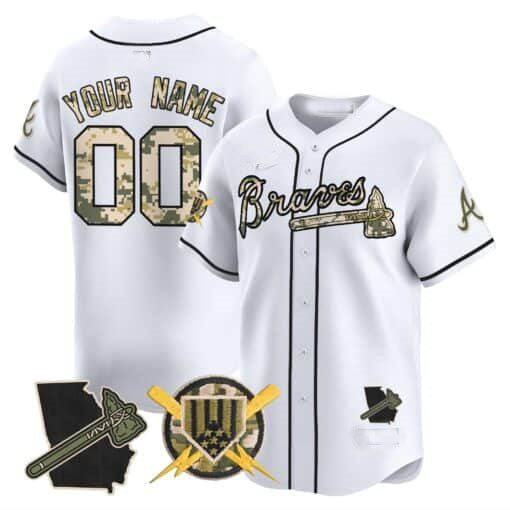 Baseball Jersey | Atlanta Braves Armed Forces Day Limited Custom Jersey â€?White - image 1