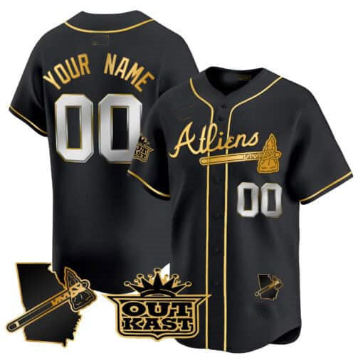 Baseball Jersey | Atlanta Braves Atliens Limited Custom Jersey V2 Black - image 1