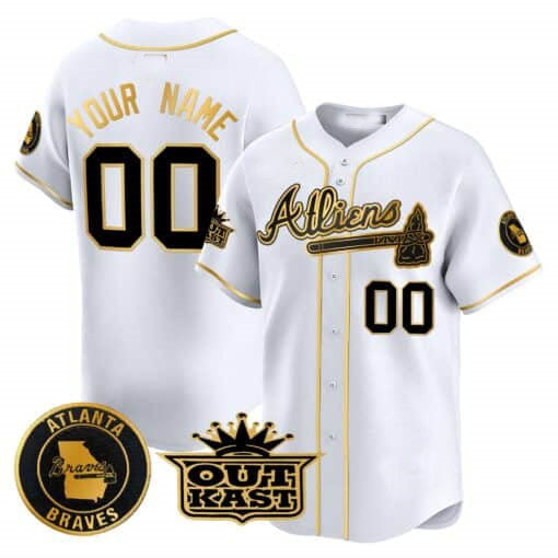 Baseball Jersey | Atlanta Braves Atliens Limited Custom Jersey â€?White - image 1