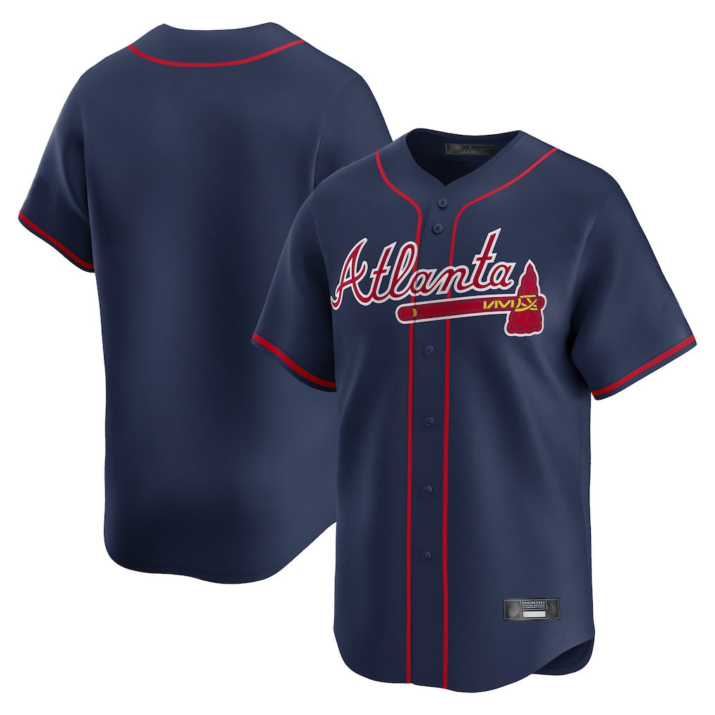 Baseball Jersey | Atlanta Braves Navy Limited Home Game Blank Player Stitched - image 1
