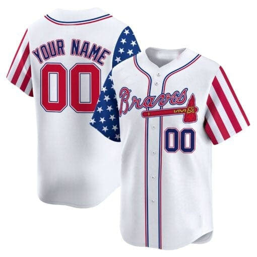 Baseball Jersey | Atlanta Braves White 2024 Independence Day Limited Custom Jersey â€?All Stitched - image 1