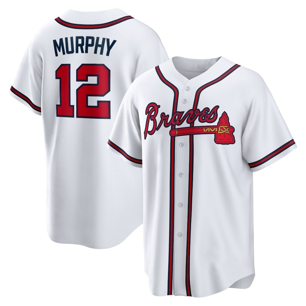 Baseball Jersey | Atlanta Braves #12 Sean Murphy White Replica Player - image 1