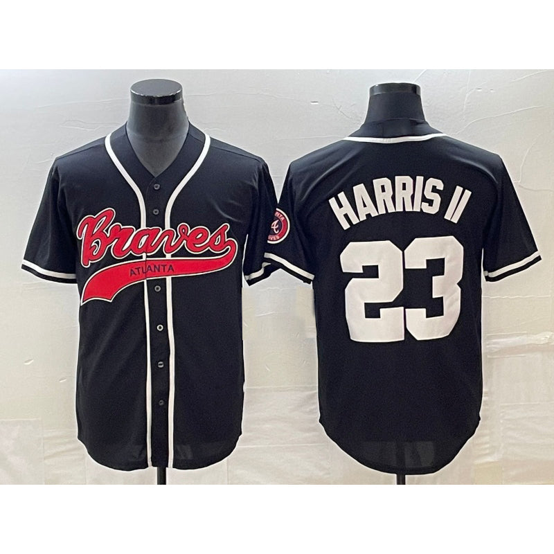 Baseball Jersey | Atlanta Braves #23 Michael Harris II Black Stitched - image 1