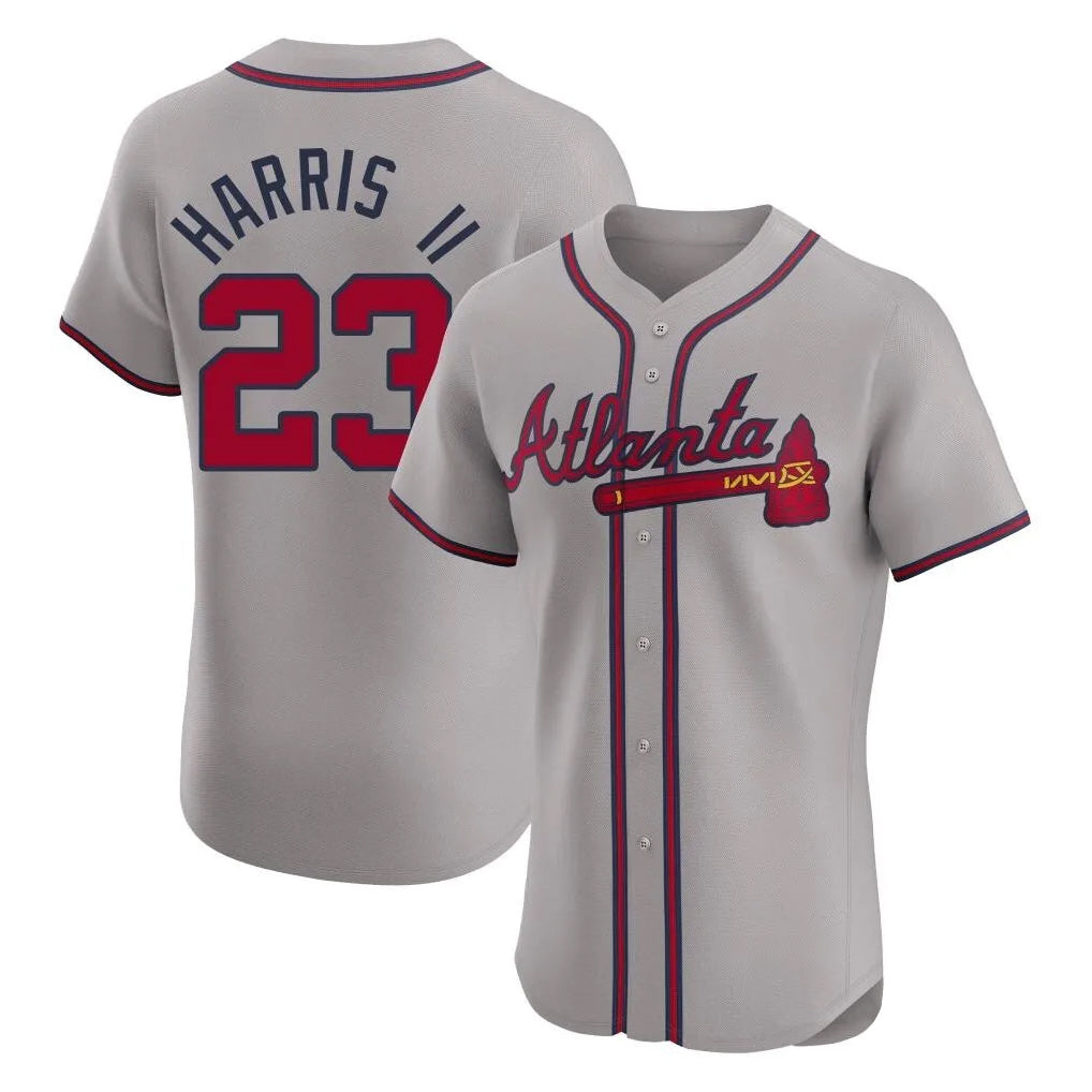 Baseball Jersey | Atlanta Braves #23 Michael Harris II Player Gray Limited Home Game Stitched - image 1