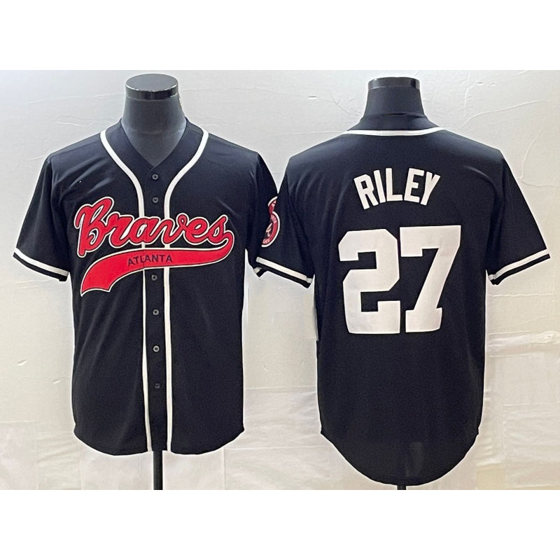 Baseball Jersey | Atlanta Braves #27 Austin Riley Black Stitched - image 1