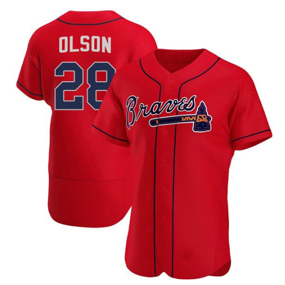 Baseball Jersey | Atlanta Braves #28 Matt Olson Red Stitched - image 1