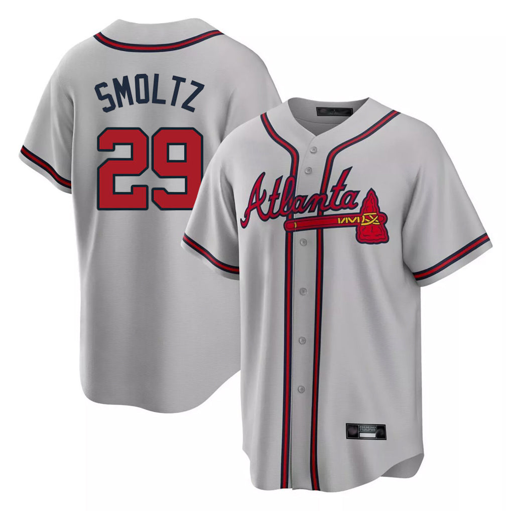 Baseball Jersey | Atlanta Braves #29 John Smoltz Player Gray Home Game Stitched - image 1
