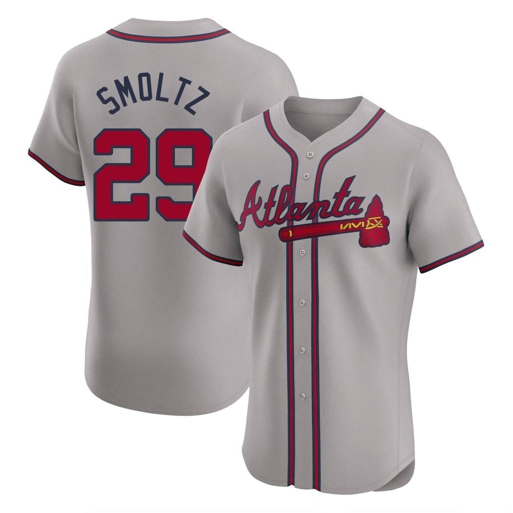 Baseball Jersey | Atlanta Braves #29 John Smoltz Player Gray Limited Home Game Stitched - image 1
