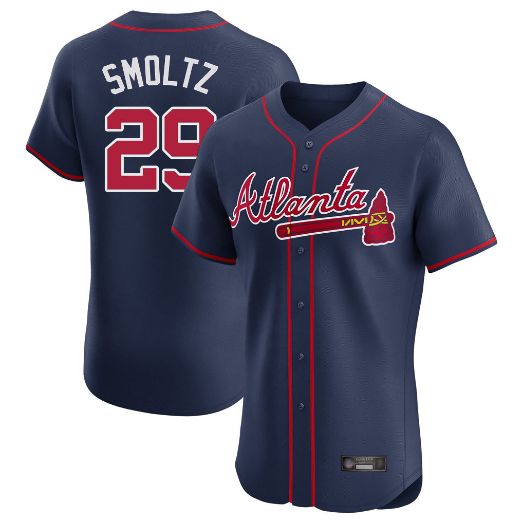 Baseball Jersey | Atlanta Braves #29 John Smoltz Player Navy Limited Home Game Stitched - image 1
