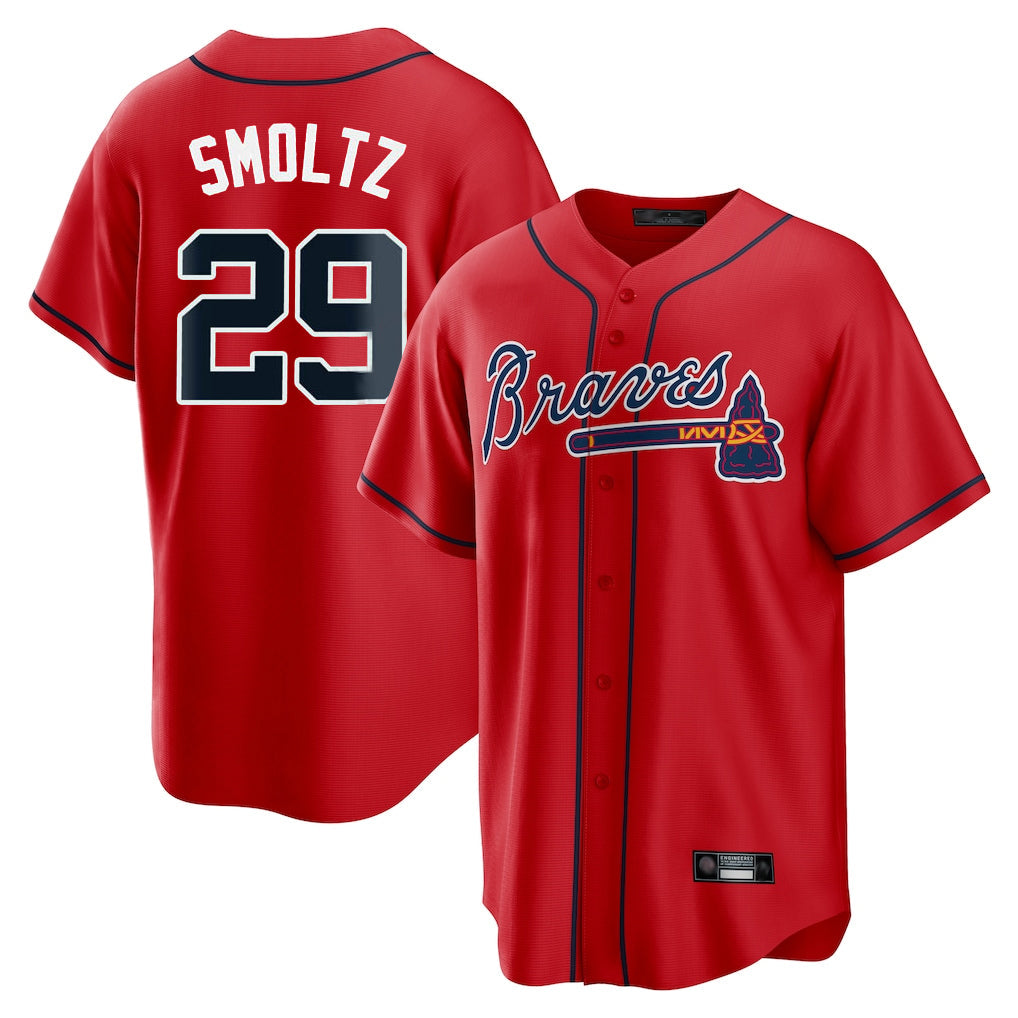 Baseball Jersey | Atlanta Braves #29 John Smoltz Player Red Home Game Stitched - image 1