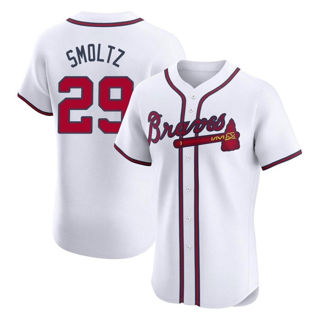 Baseball Jersey | Atlanta Braves #29 John Smoltz Player White Limited Home Game Stitched - image 1