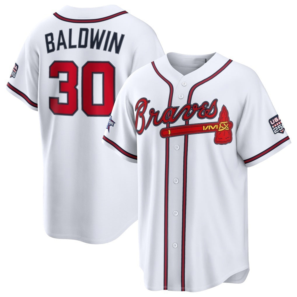 Baseball Jersey | Atlanta Braves #30 Drake Baldwin 2026 All-Star Game White Replica - image 1