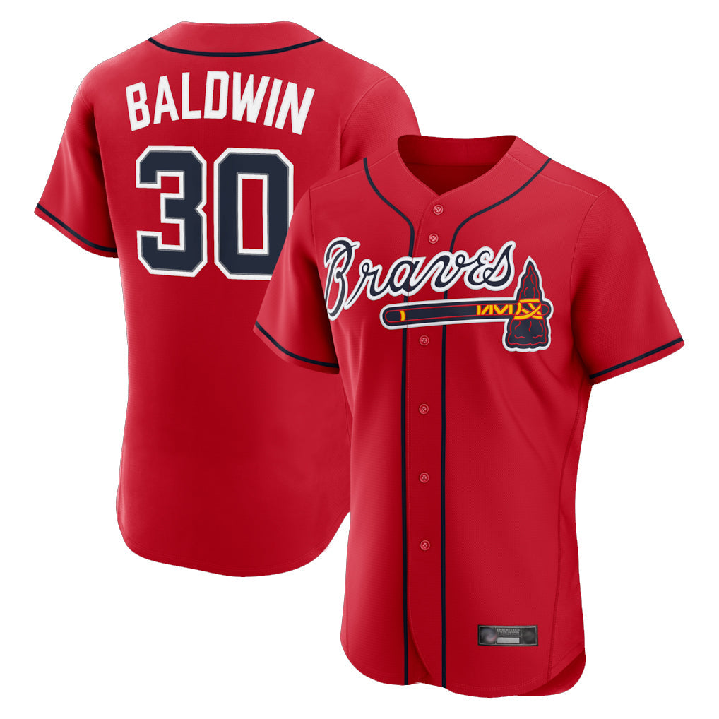 Baseball Jersey | Atlanta Braves #30 Drake Baldwin Player Red Limited Home Game Stitched - image 1
