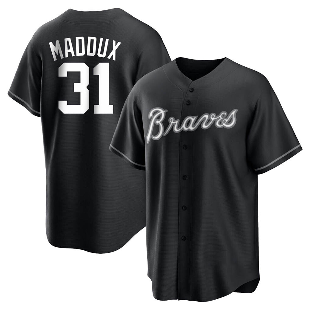 Baseball Jersey | Atlanta Braves #31 Greg Maddux Player Black Home Game Stitched - image 1