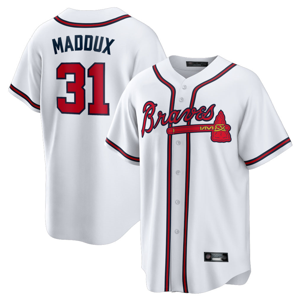 Baseball Jersey | Atlanta Braves #31 Greg Maddux Player White Home Game Stitched - image 1