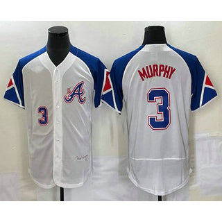 Baseball Jersey | Atlanta Braves #3 Dale Murphy Number White 2023 City Connect Stitched - image 1
