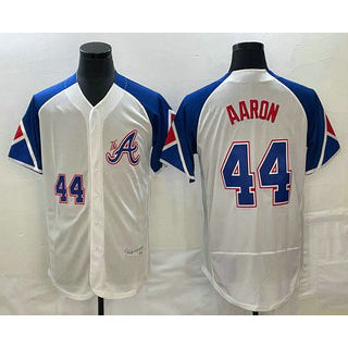 Baseball Jersey | Atlanta Braves #44 Hank Aaron Number White 2023 City Connect Stitched - image 1