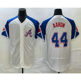 Baseball Jersey | Atlanta Braves #44 Hank Aaron White 2023 City Connect Stitched - image 1