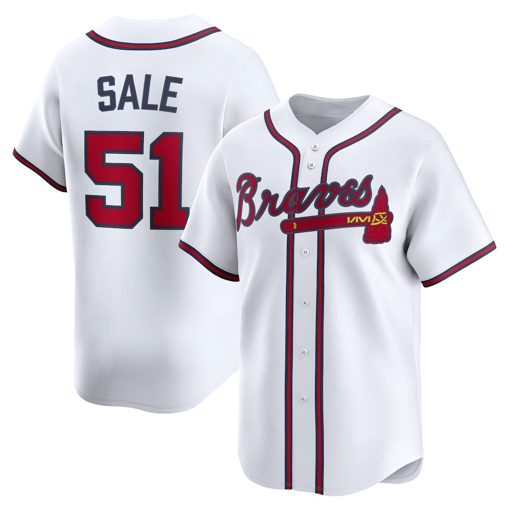 Baseball Jersey | Atlanta Braves #51 Chris Sale White Home Limited Player - image 1