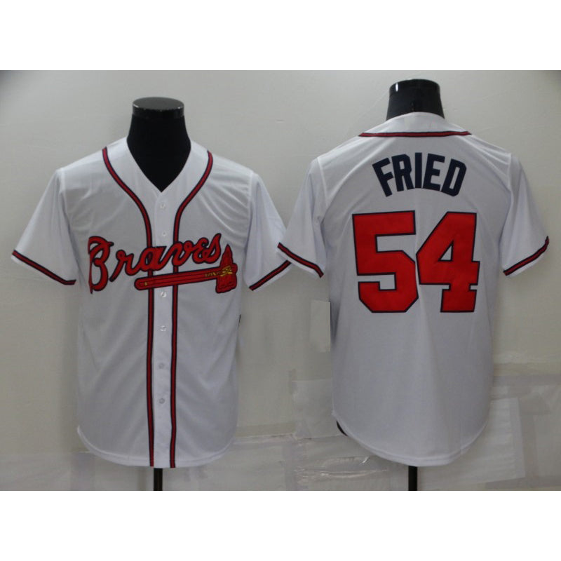 Baseball Jersey | Atlanta Braves #54 Max Fried White Stitched Cool - image 1