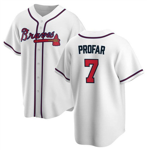Baseball Jersey | Atlanta Braves #7 Jurickson Profar White 2025 Stitched - image 1
