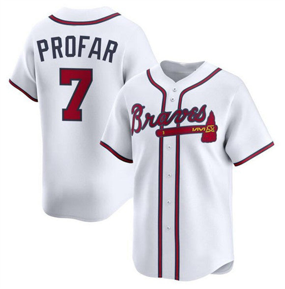 Baseball Jersey | Atlanta Braves #7 Jurickson Profar White 2025 Home Limited Stitched - image 1