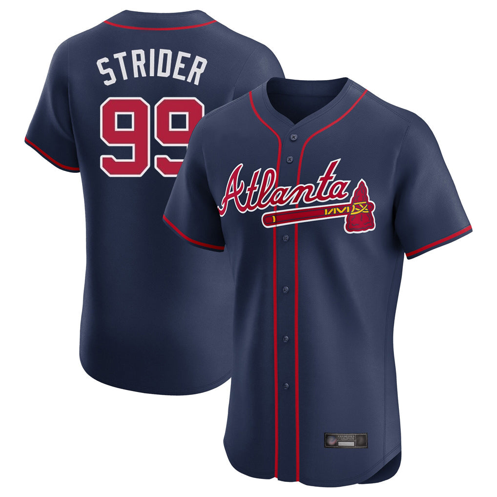 Baseball Jersey | Atlanta Braves #99 Spencer Strider Player Navy Limited Home Game Stitched - image 1