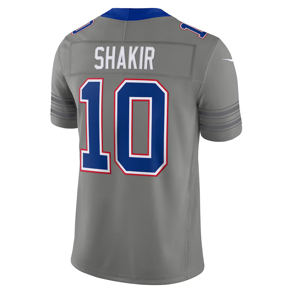 American Football Jersey | B.Bills #10 Khalil Shakir Gray Nickel City Vapor F.U.S.E. Stitched Limited - image 1