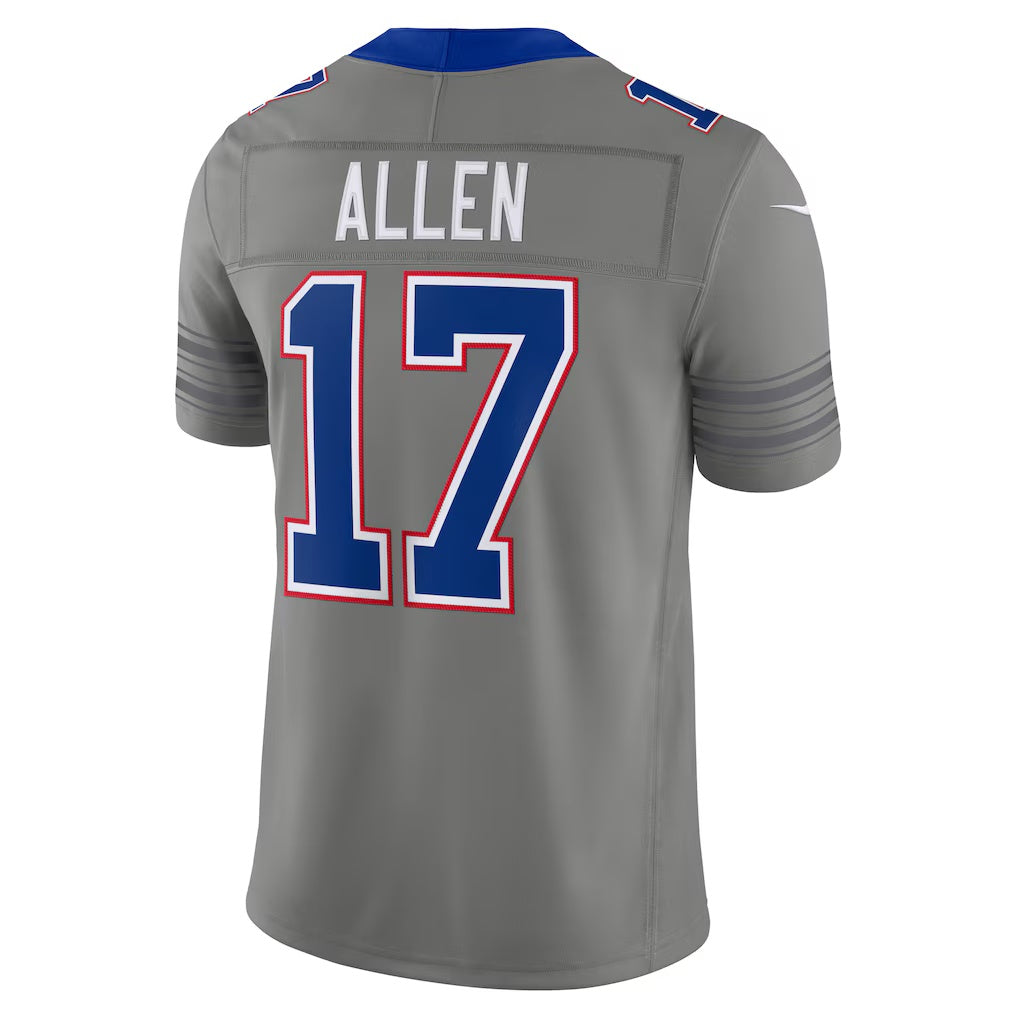 American Football Jersey | B.Bills #17 Josh Allen Gray Nickel City Vapor F.U.S.E. Stitched Limited - image 1