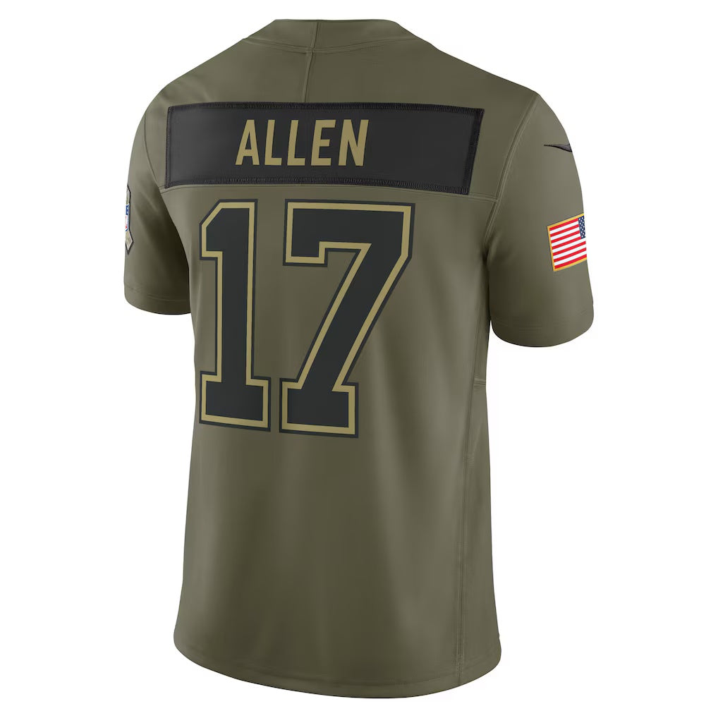 American Football Jersey | B.Bills #17 Josh Allen Olive 2025 Salute to Service Limited Stitched Football American Jersey - image 1