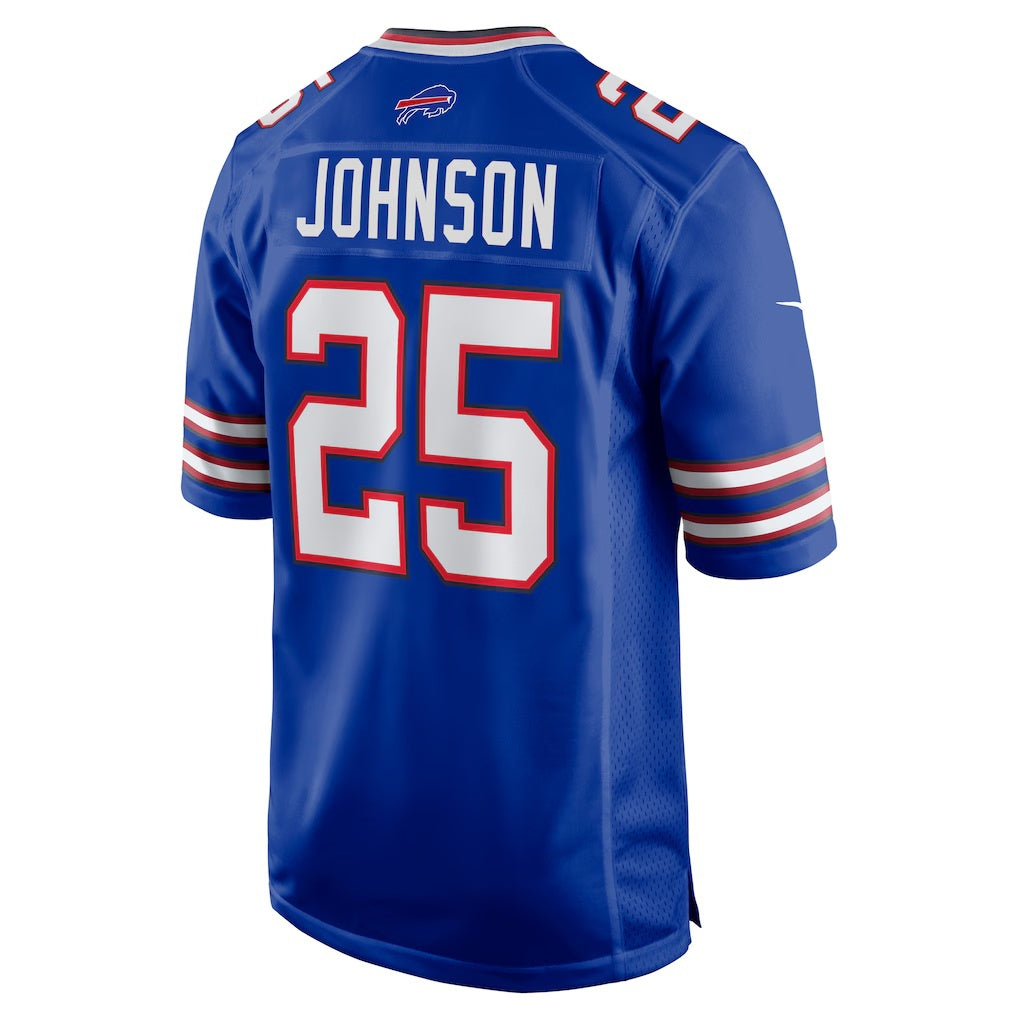 American Football Jersey | B.Bills #25 Ty Johnson Royal Team Game Stitched Football American Jersey - image 1
