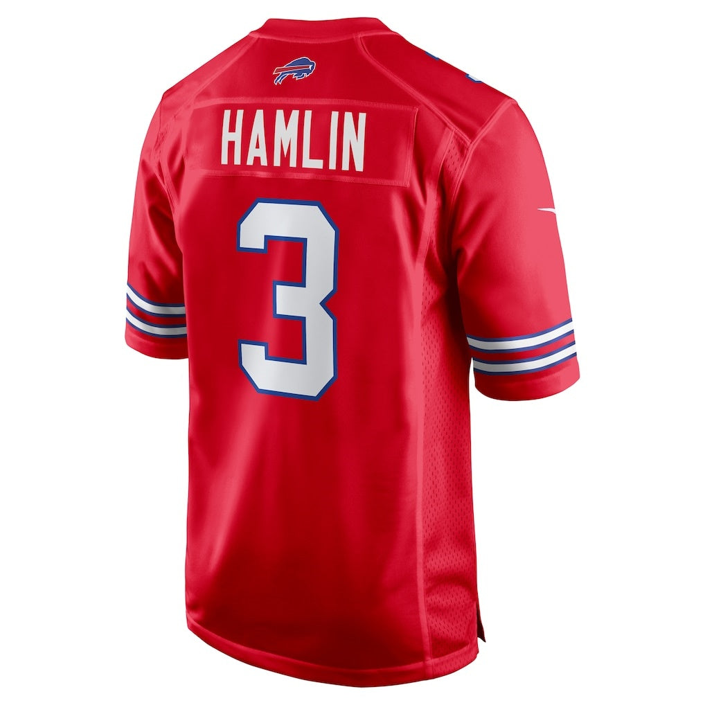 American Football Jersey | B.Bills #3 Damar Hamlin Red Alternate Game Stitched Football American Jersey - image 1