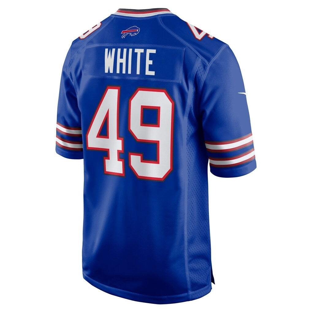 American Football Jersey | B.Bills #49 DaShaun White Royal Team Game Stitched Football American Jersey - image 1