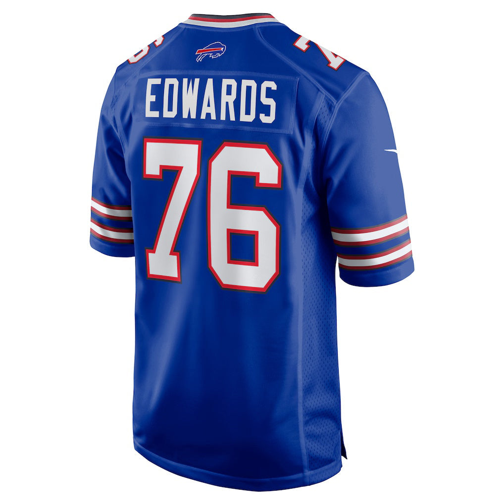 American Football Jersey | B.Bills #76 David Edwards Royal Game Stitched Football American Jersey - image 1