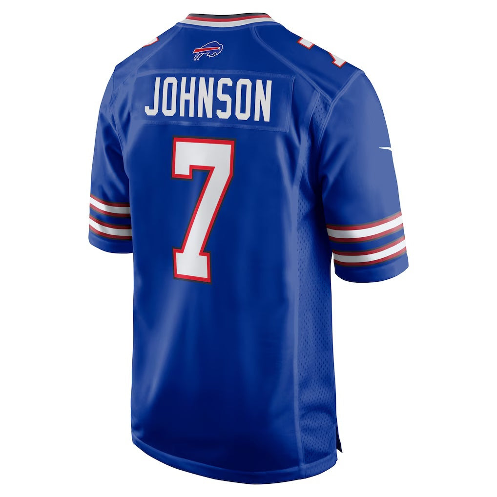 American Football Jersey | B.Bills #7 Taron Johnson Royal Game Stitched Football American Jersey - image 1