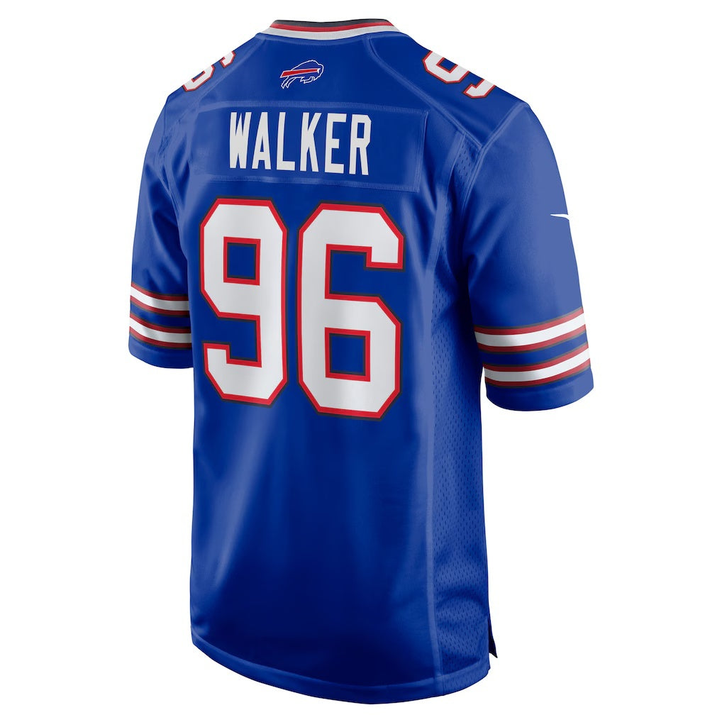 American Football Jersey | B.Bills #96 Deone Walker Royal Team Game Stitched Football American Jersey - image 1