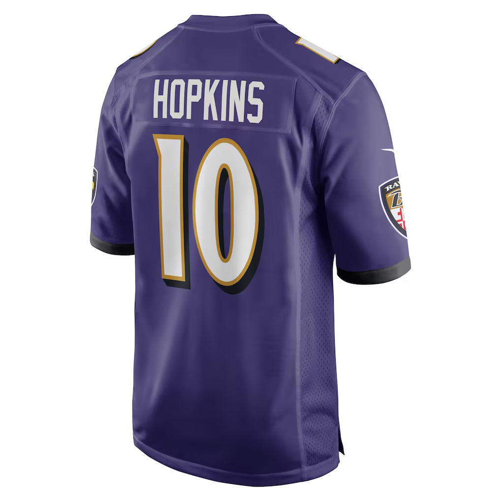 American Football Jersey | B.Ravens #10 DeAndre Hopkins Purple Team Game Stitched Football American Jersey - image 1