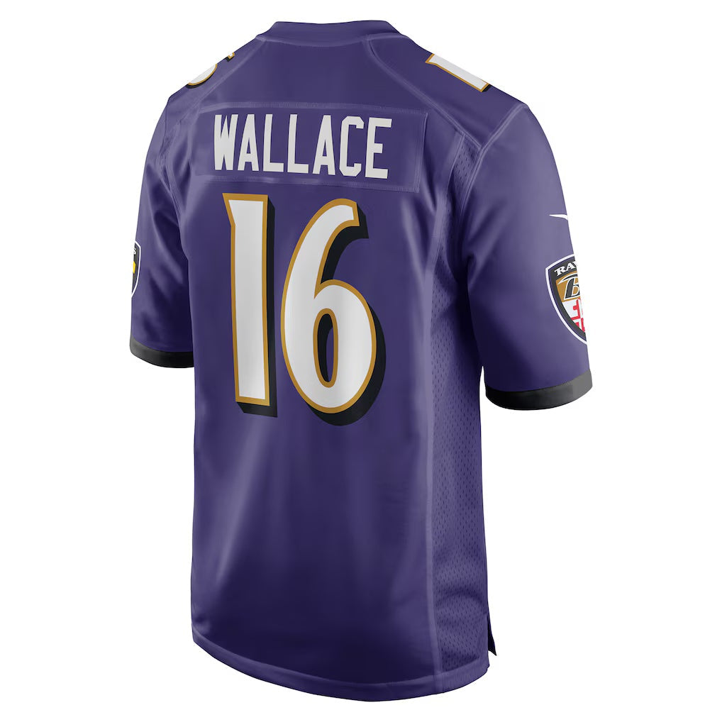 American Football Jersey | B.Ravens #16 Tylan Wallace Purple Game Stitched Football American Jersey - image 1