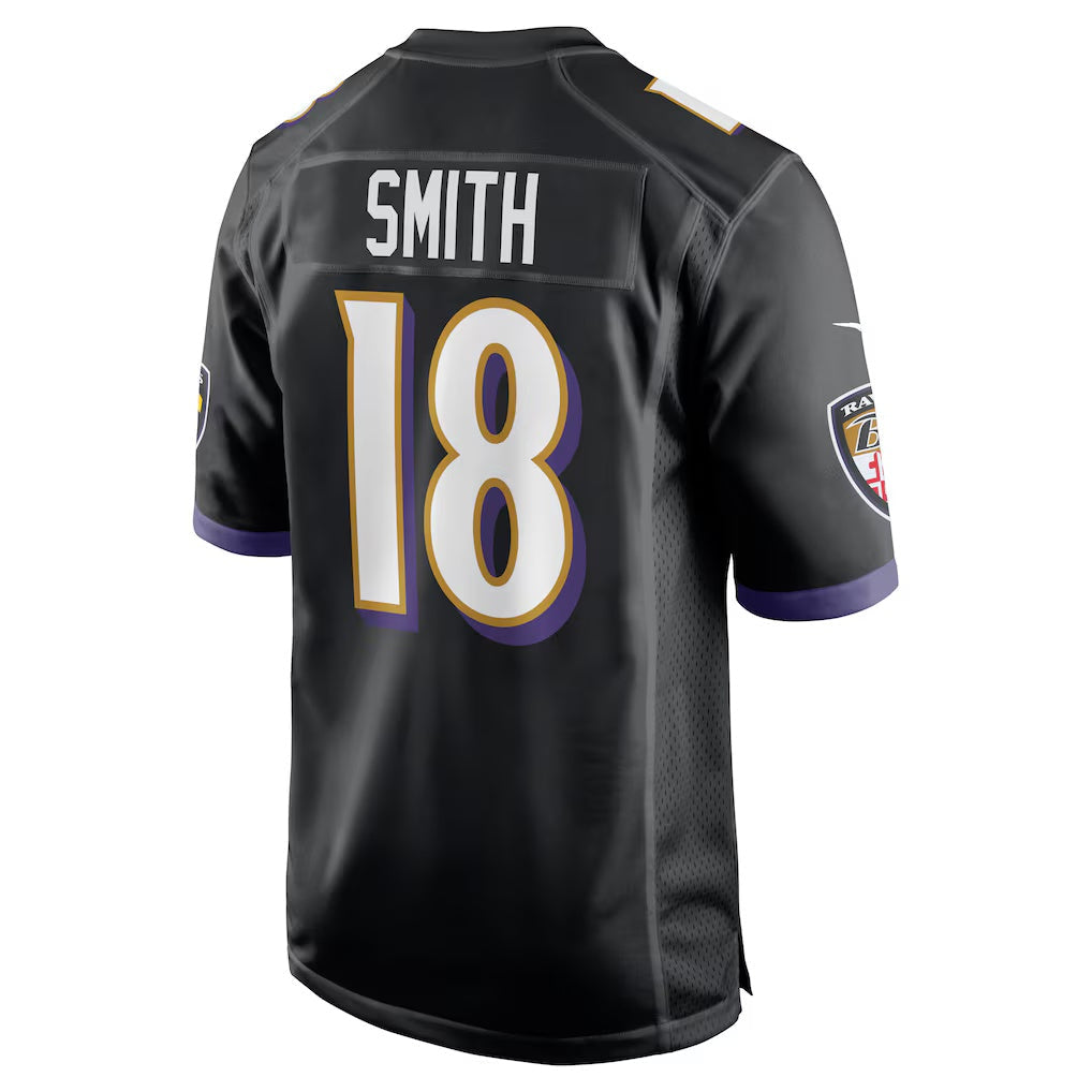 American Football Jersey | B.Ravens #18 Roquan Smith Black Alternate Game Stitched Football American Jersey - image 1