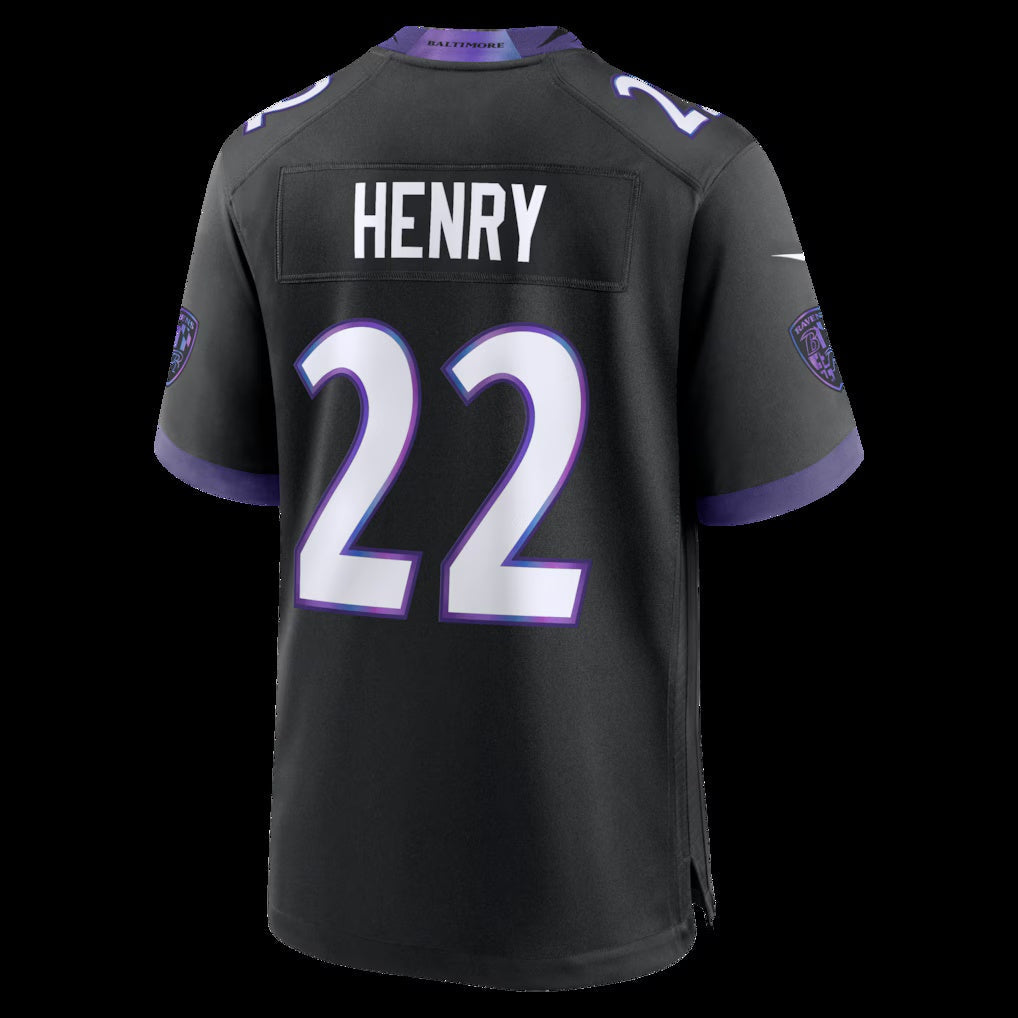American Football Jersey | B.Ravens #22 Derrick Henry Black Alternate Game Stitched Football American Jersey - image 1