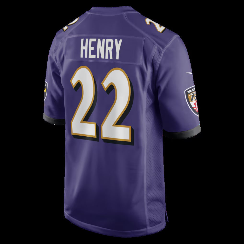 American Football Jersey | B.Ravens #22 Derrick Henry Purple Game Player Stitched Football American Jersey - image 1