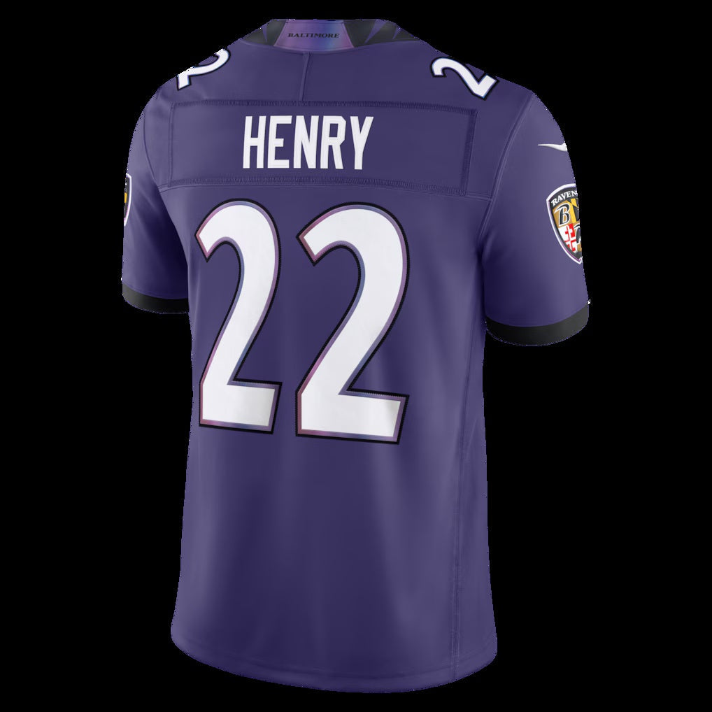 American Football Jersey | B.Ravens #22 Derrick Henry Purple Vapor F.U.S.E. Sewn Down Limited Stitched Football American Jersey - image 1
