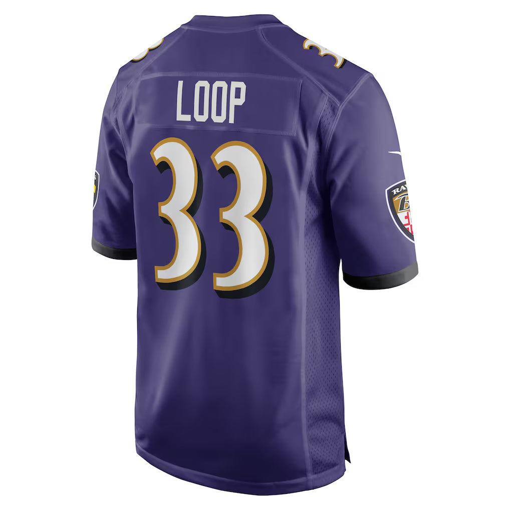 American Football Jersey | B.Ravens #33 Tyler Loop Purple Team Game Stitched Football American Jersey - image 1