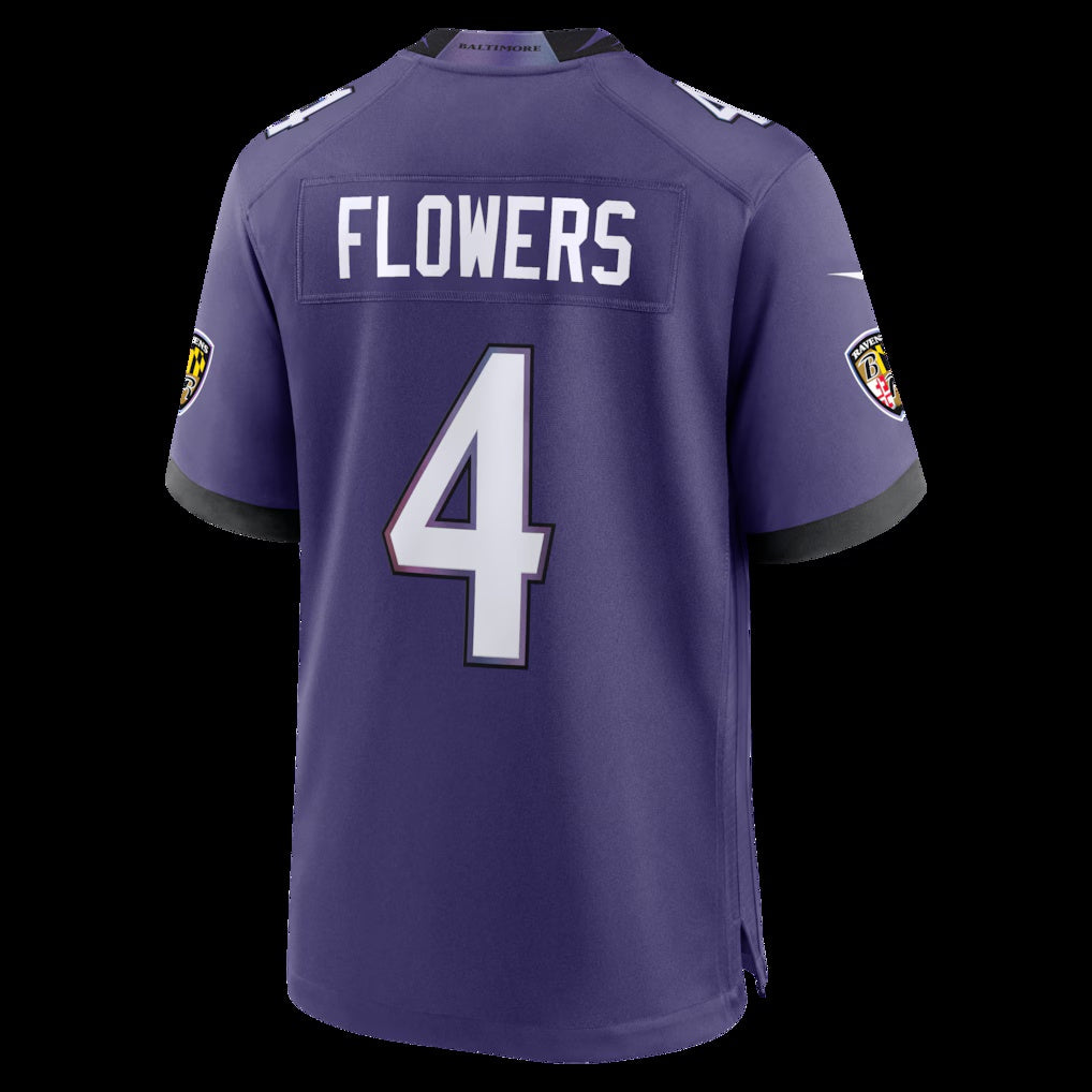 American Football Jersey | B.Ravens #4 Zay Flowers Purple Team Game Stitched Football American Jersey - image 1