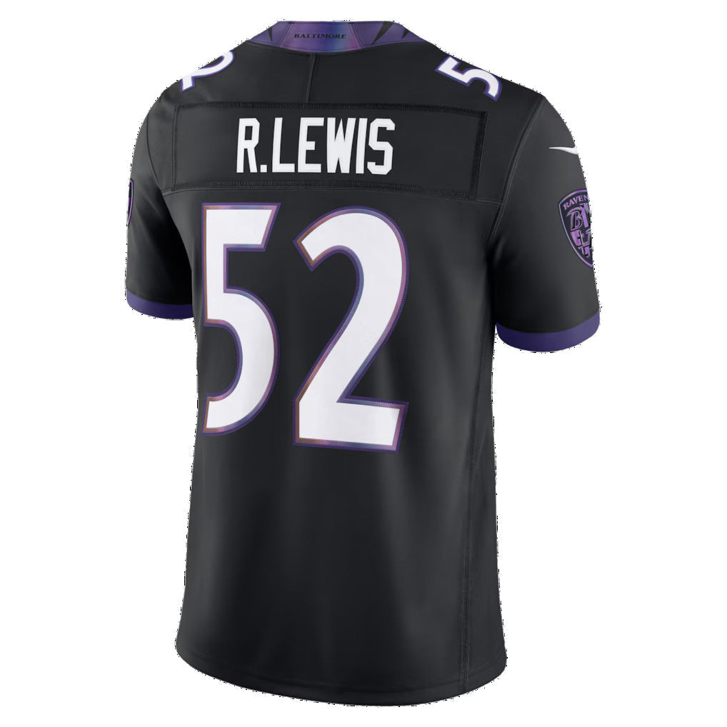 American Football Jersey | B.Ravens #52 Ray Lewis Black Alternate Vapor F.U.S.E. Stitched Retired Player Limited - image 1