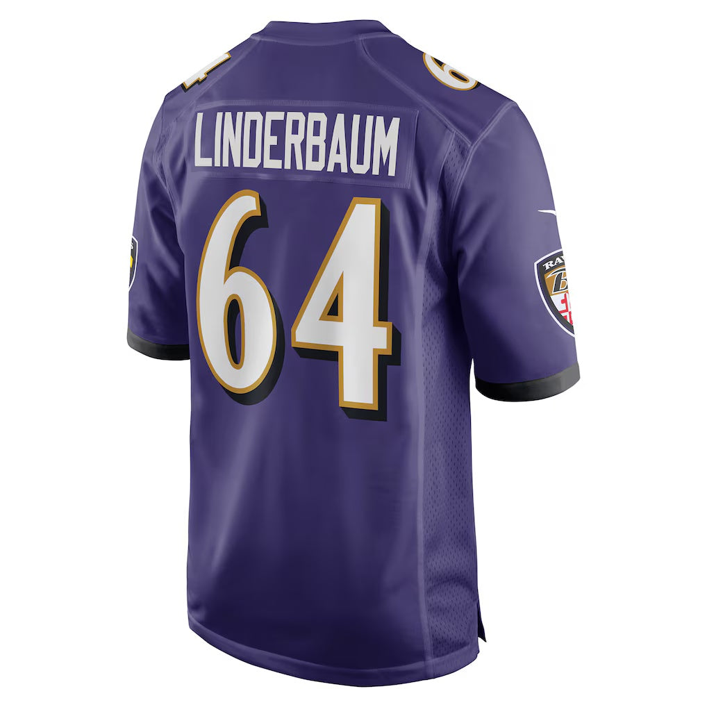 American Football Jersey | B.Ravens #64 Tyler Linderbaum Purple Player Game Stitched Football American Jersey - image 1
